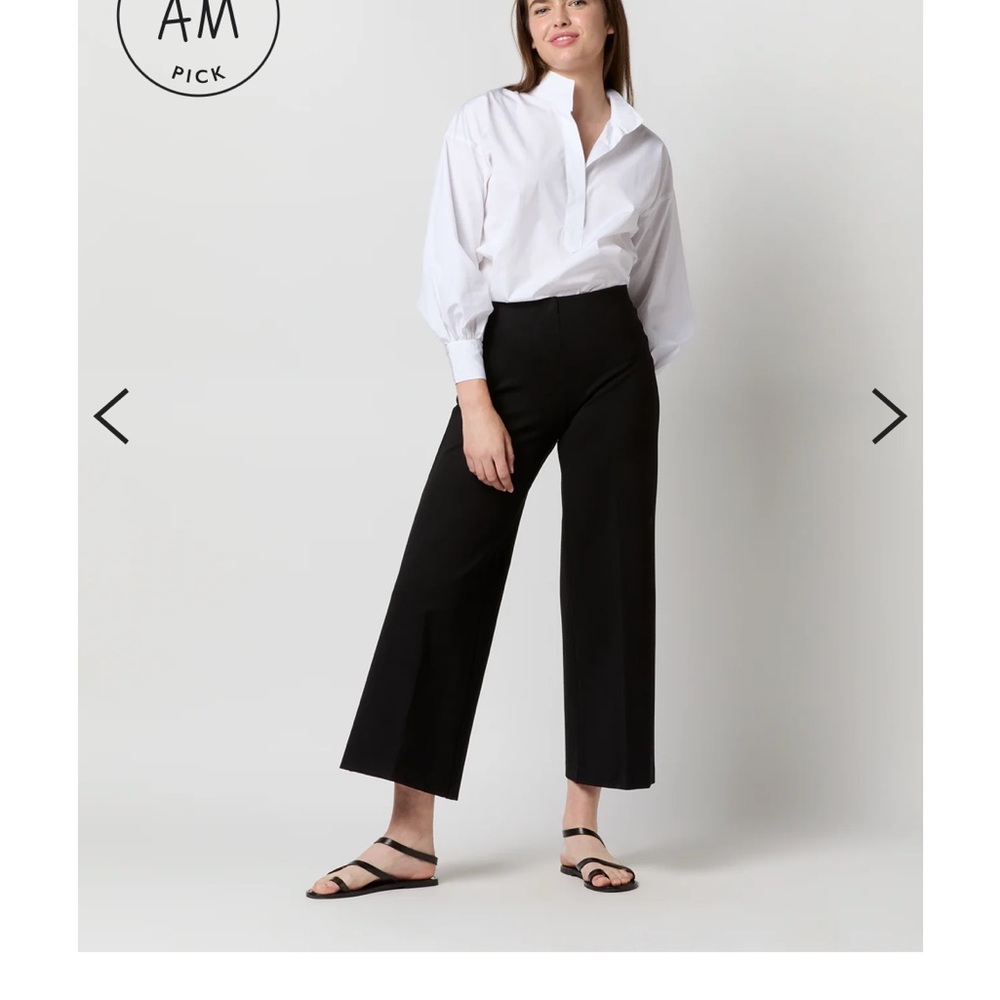 ANN MASHBURN
Faye Wide-Leg Cropped Pant
Black Ponte Knit